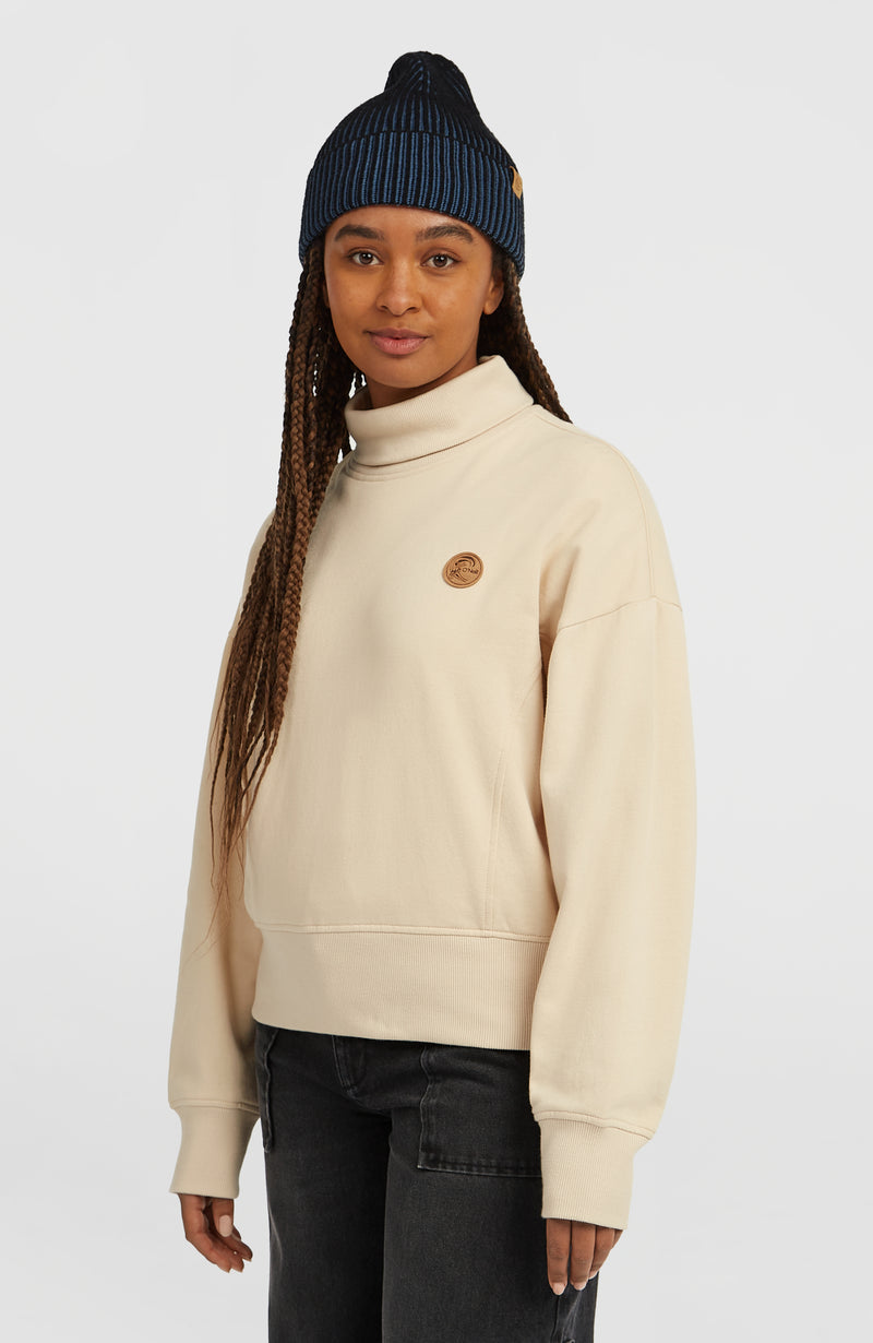 Oneill Women O'Riginals High-Neck Crew Sweatshirt | Beige