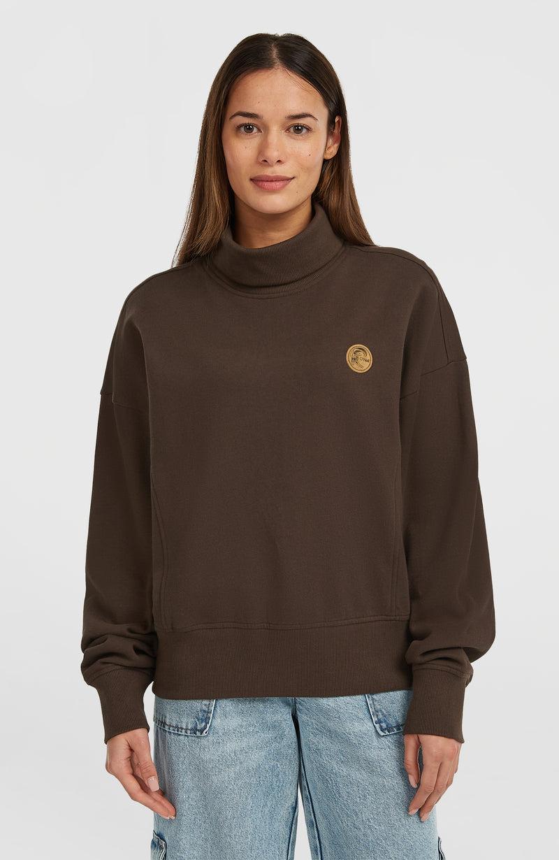 Oneill Women O'Riginals High-Neck Crew Sweatshirt | Brown
