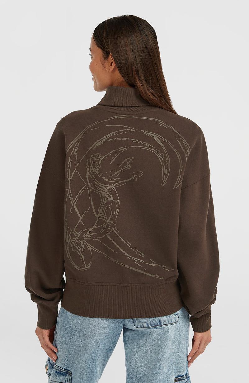 oneill Women O'Riginals High-Neck Crew Sweatshirt | Brown