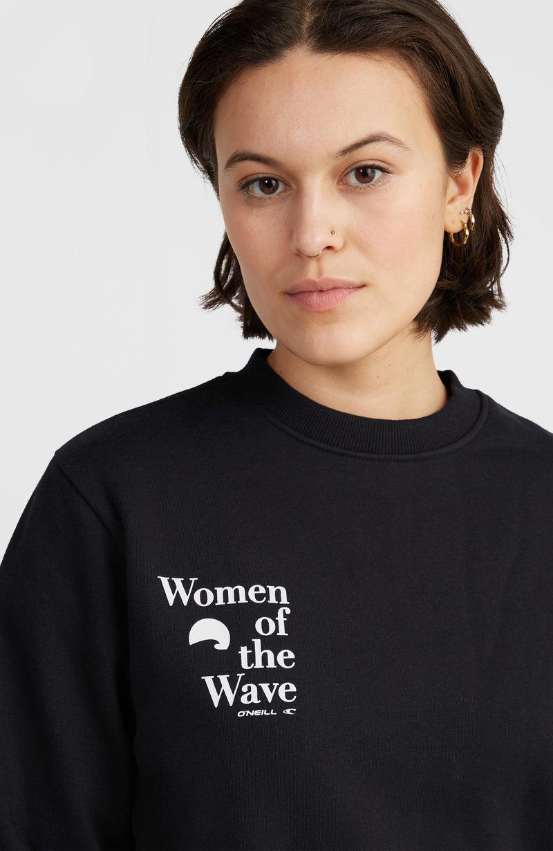 Oneill Women Women Of The Wave Crew Sweatshirt | Black