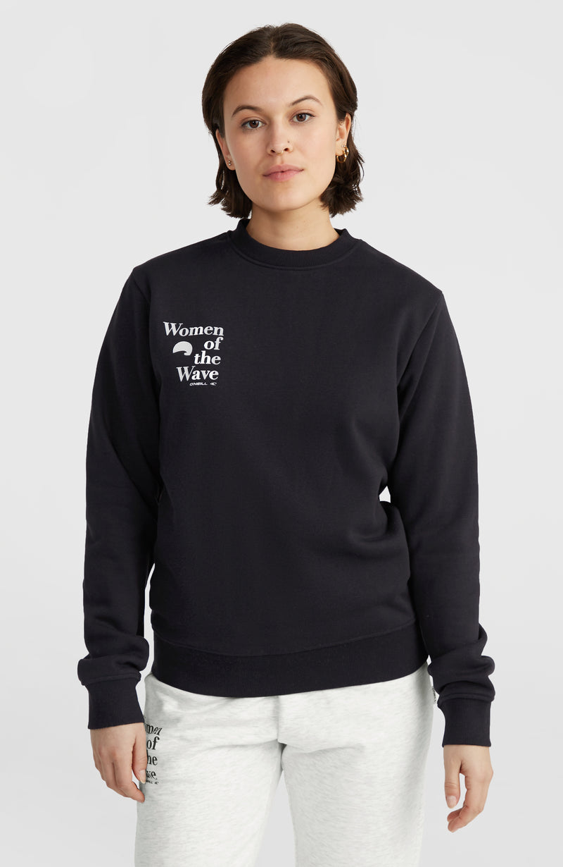 oneill Women Women of the Wave Crew Sweatshirt | Black