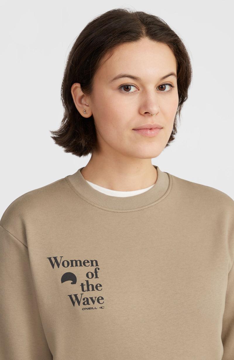 Oneill Women Women Of The Wave Crew Sweatshirt | Brown