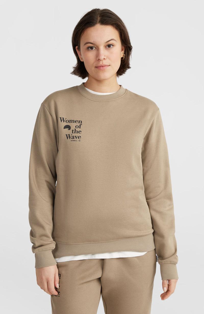 oneill Women Women of the Wave Crew Sweatshirt | Brown