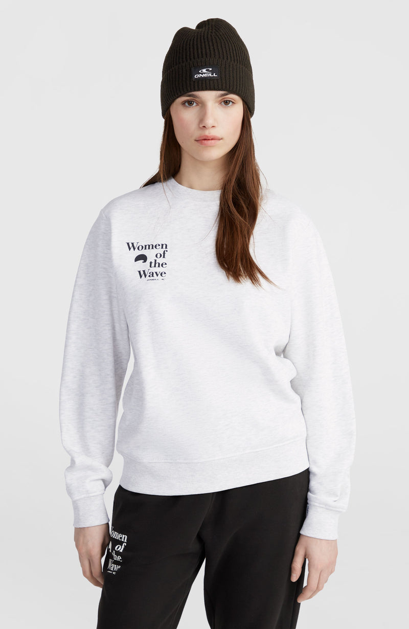 oneill Women Women of the Wave Crew Sweatshirt | White