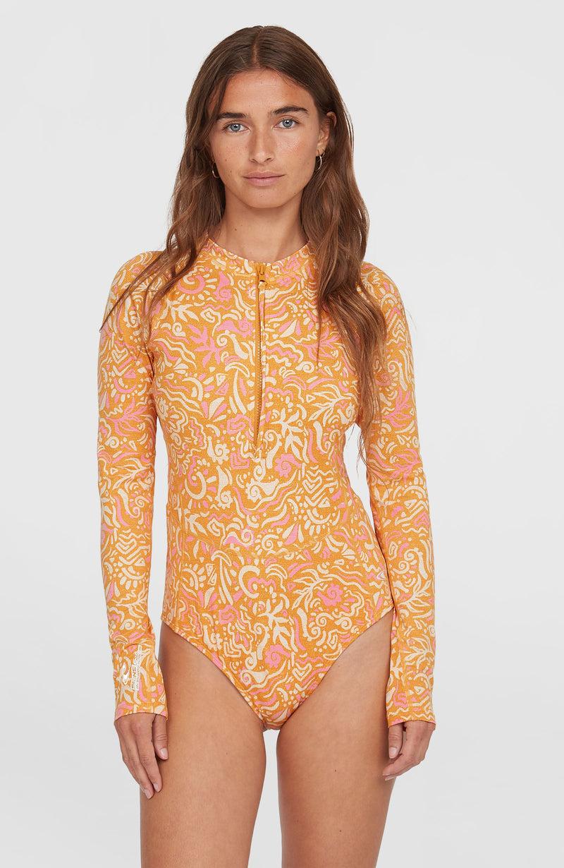 oneill Women Women Of The Wave Long-Sleeve Surf Suit. | Orange
