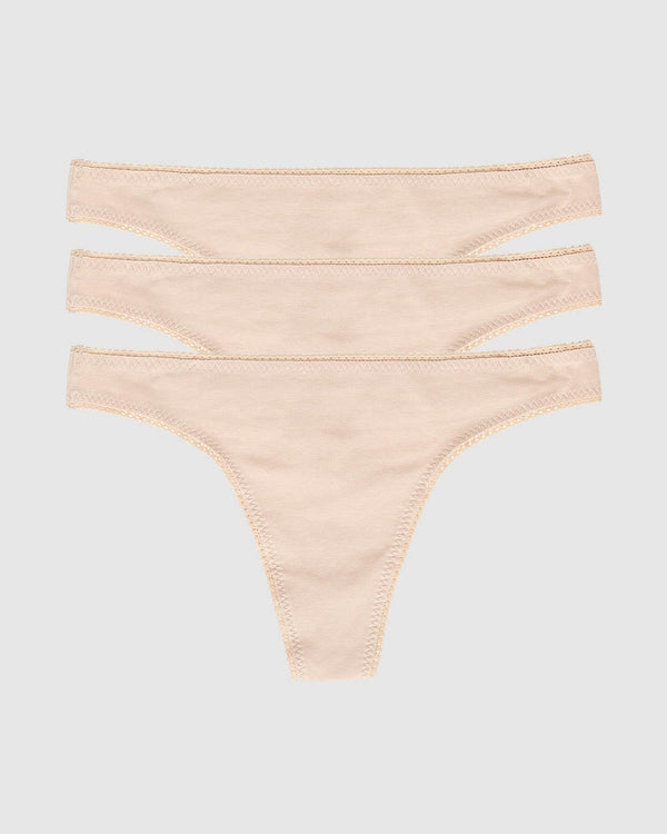 ongossamer Cabana Cotton Hip G Thong Underwear 3 Pack