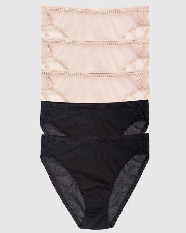 ongossamer Gossamer Mesh Hi Cut Brief Underwear 5 Pack