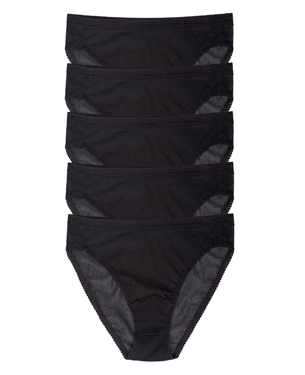 ongossamer Gossamer Mesh Hi Cut Brief Underwear 5 Pack