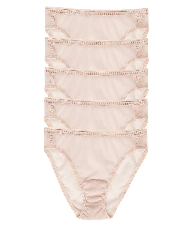 ongossamer Gossamer Mesh Hi Cut Brief Underwear 5 Pack