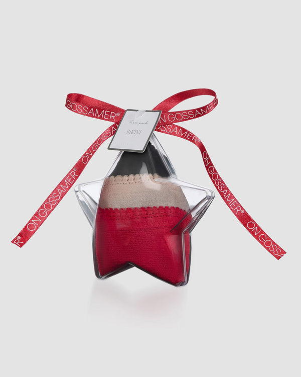 ongossamer Gossamer Mesh Hip Bikini 3 Pack Ornament Set