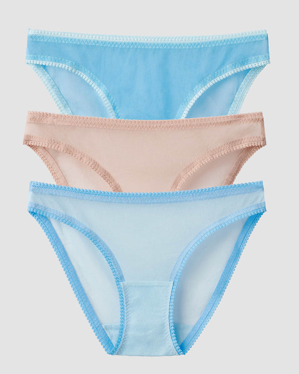 ongossamer Gossamer Mesh Hip Bikini Underwear 3 Pack