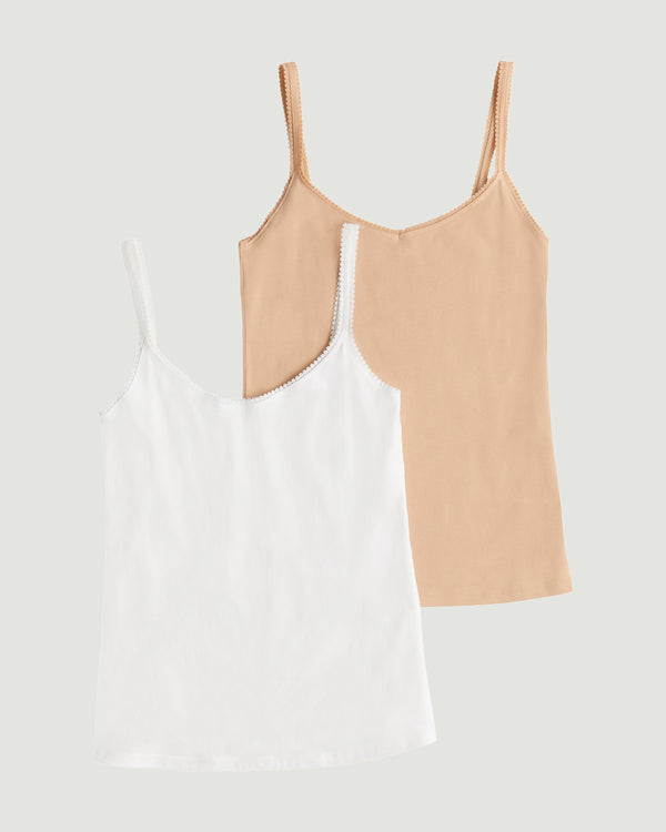 ongossamer Cabana Cotton Reversible Cami 2 Pack