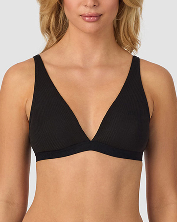 Ongossamer Cabana Cotton Rib Plunge Bralette