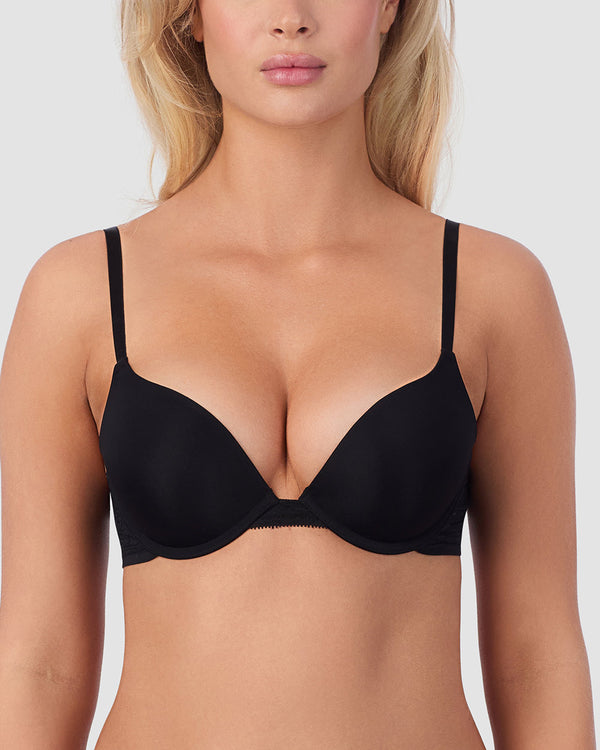 Ongossamer Sleek Micro Push Up Bra With Lace