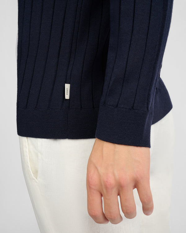 Onia Extra Fine Merino Wool Crewneck Sweater Midnight