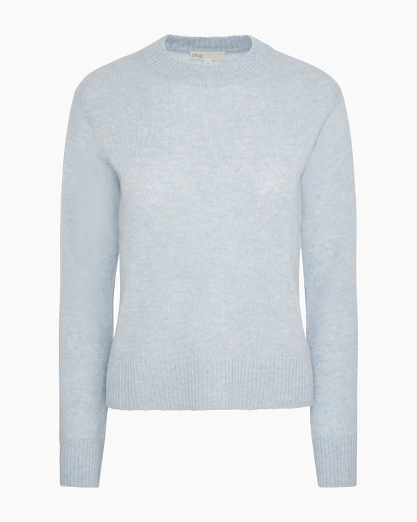 Onia Featherweight Cashmere Crewneck Sweater Dust Blue Melange
