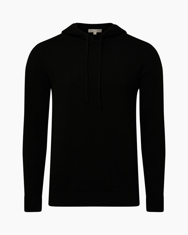 onia 100% Cashmere Hooded Pullover Black