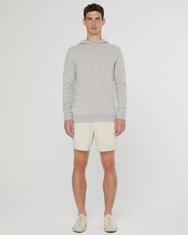 Onia 100% Cashmere Hooded Pullover Heather Grey
