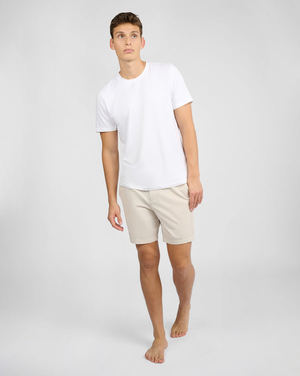 Onia 4-way Stretch Versatility Short 7" Stone