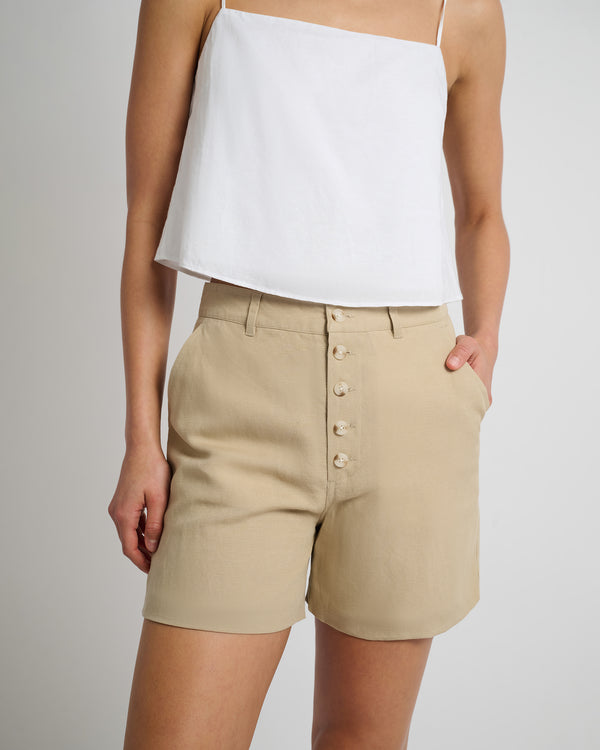 Onia Air Linen Boyfriend Short Jute