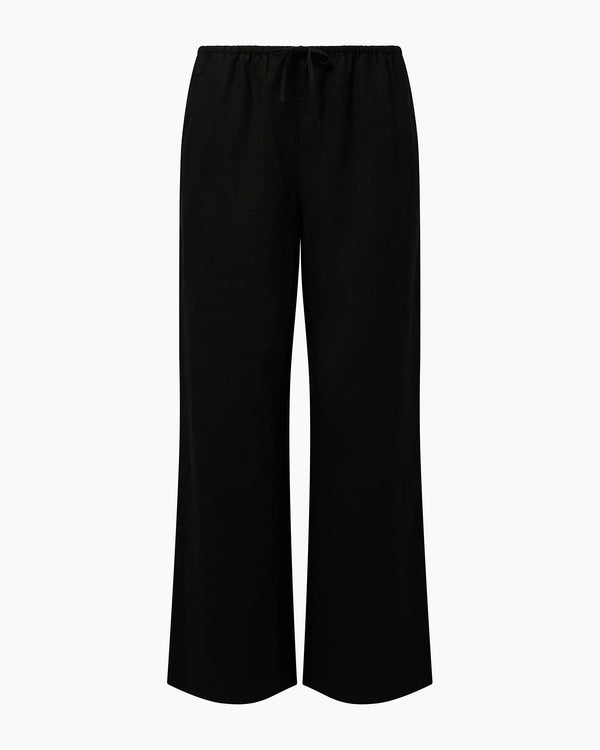 onia Air Linen Drawstring Pant Black