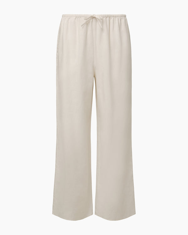 onia Air Linen Drawstring Pant White