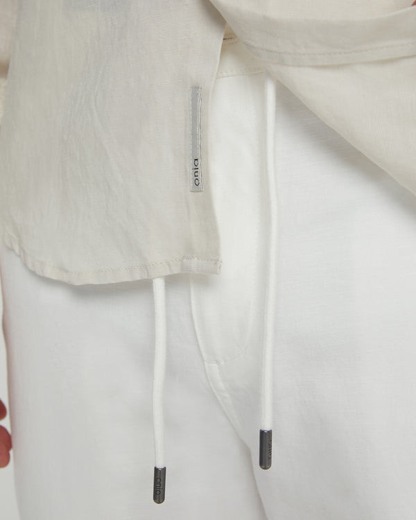 Onia Air Linen Long Sleeve Shirt Stone