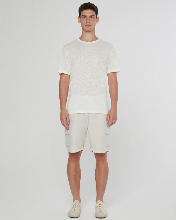 Onia Air Linen Pull-on Cargo Short Stone