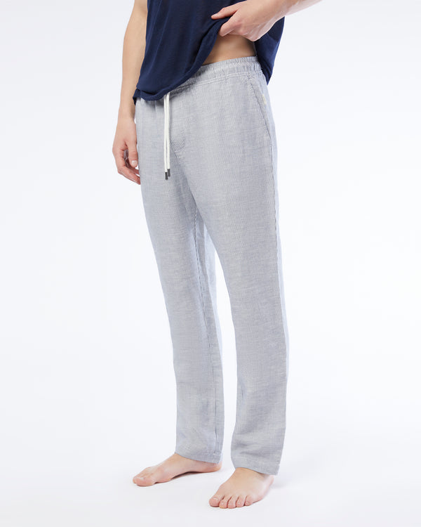 Onia Air Linen Pull-on Pant Deep Navy/White