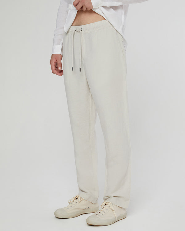 Onia Air Linen Pull-on Pant Stone