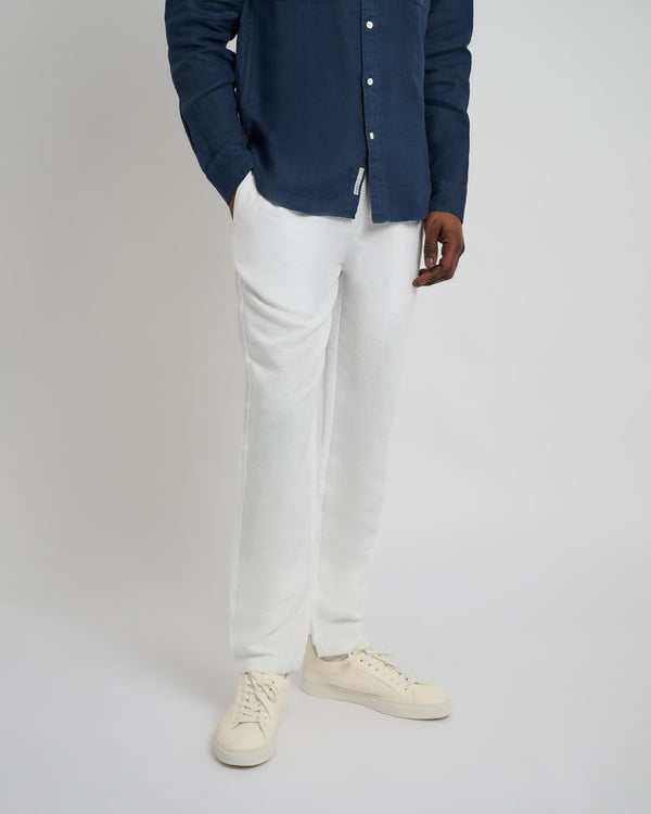 Onia Air Linen Pull-on Pant White