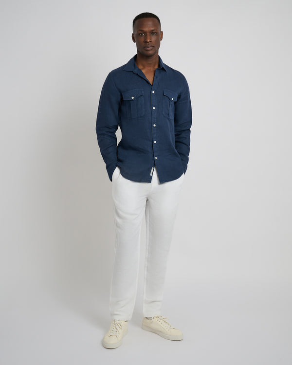 Onia Air Linen Pull-on Pant White