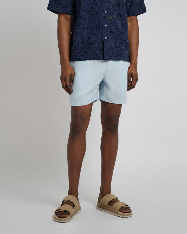 Onia Air Linen Pull-on Short 6" Ballad Blue