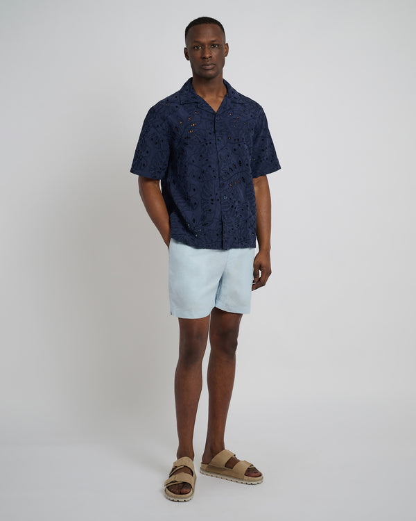 Onia Air Linen Pull-on Short 6" Ballad Blue
