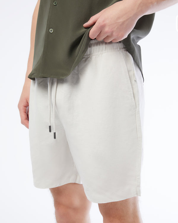 Onia Air Linen Pull-on Short 6" Stone
