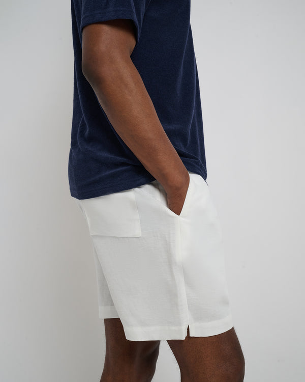 Onia Air Linen Pull-on Short 6" White