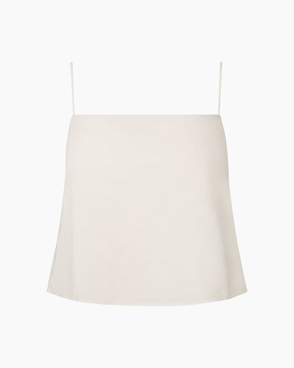 Onia Air Linen Square Neck Tank Top White