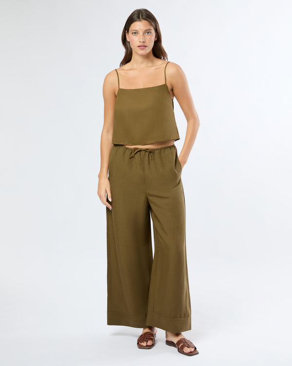 Onia Air Linen Wide Leg Drawstring Pant