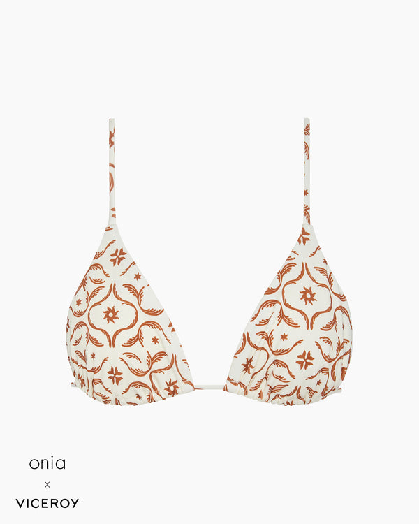 Onia Alexa Bikini Top Cream Deep Gold
