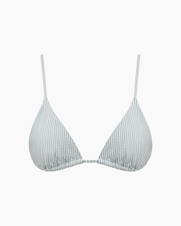 Onia Alexa Bikini Top Pale Blue/White
