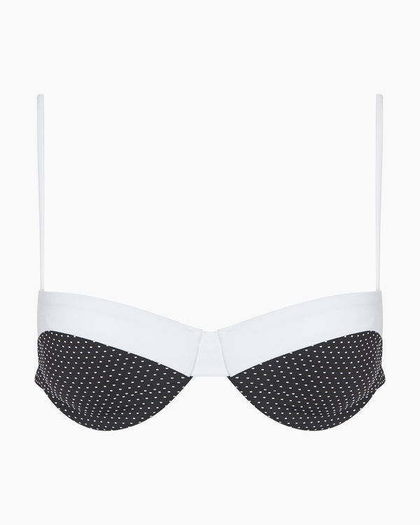 Onia Brigitte Bikini Top Black/White