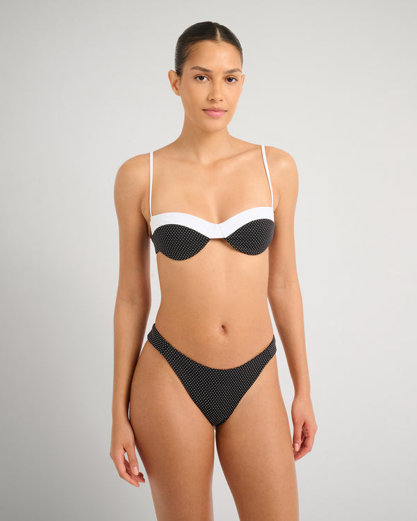 onia Brigitte Bikini Top Black/White