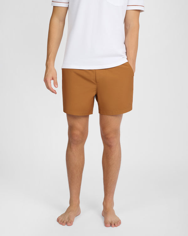 Onia Calder Buckle 5” Swim Trunk Deep Gold