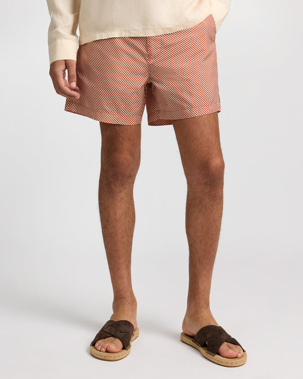 Onia Calder Buckle 5" Swim Trunk Picante