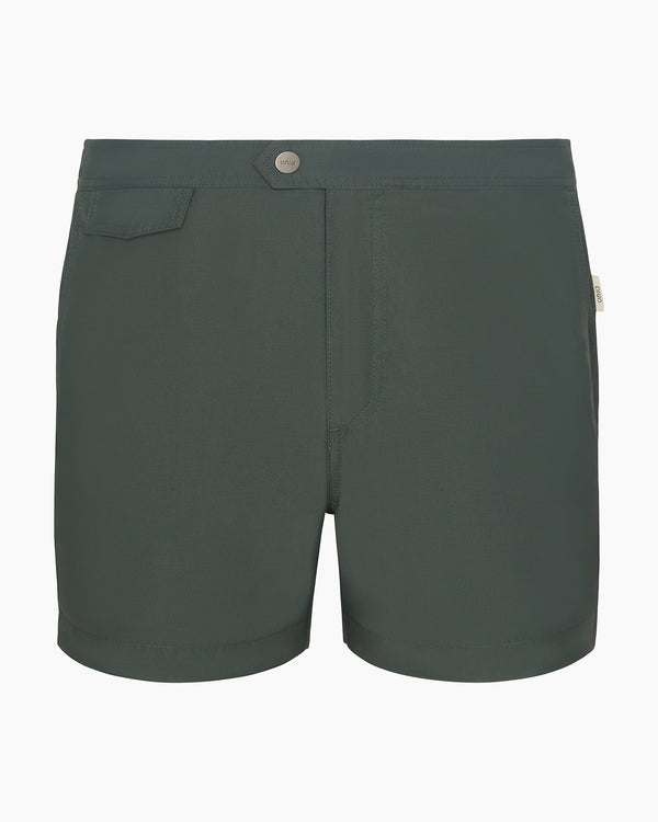 onia Calder Side Elastic 4" Swim Trunk Soft Olive