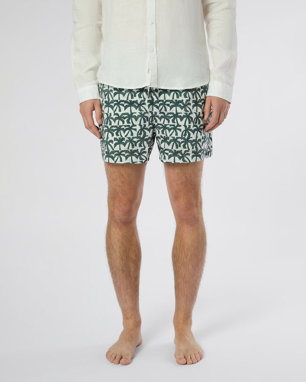 Onia Charles 4" Swim Trunk Off White/Dark Olive