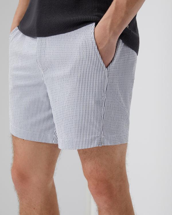 Onia Charles 5" Swim Trunk Deep Navy/White