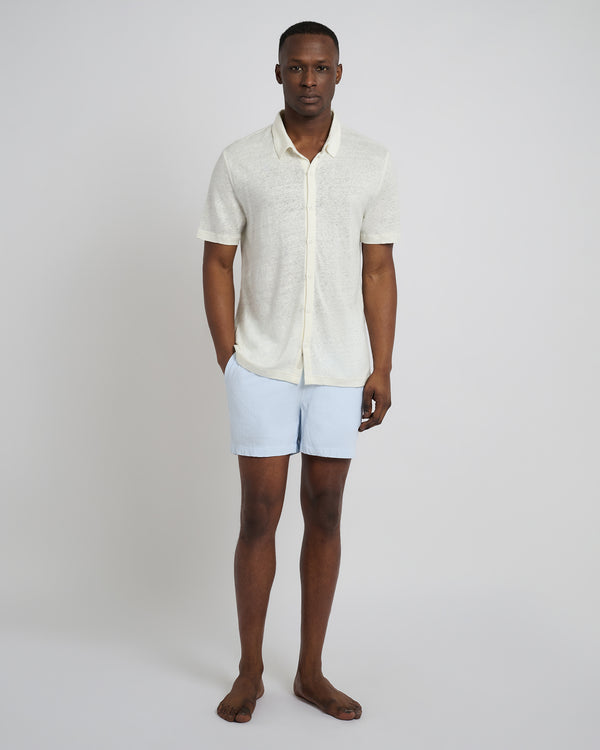 Onia Charles 5" Swim Trunk Pale Blue/White