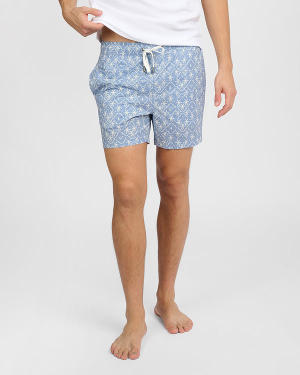 Onia Charles 5” Swim Trunk Powder Blue/Cream