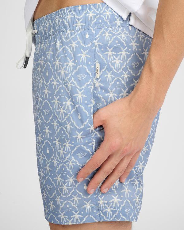 Onia Charles 5” Swim Trunk Powder Blue/Cream
